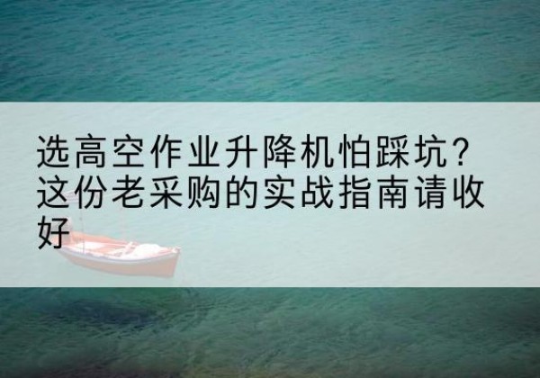 黄骅高空作业升降机厂家推荐-选高空作业升降机怕踩坑？这份老采购的实战指南请收好